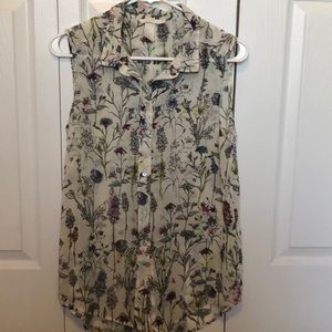 Sheer H&M floral top.